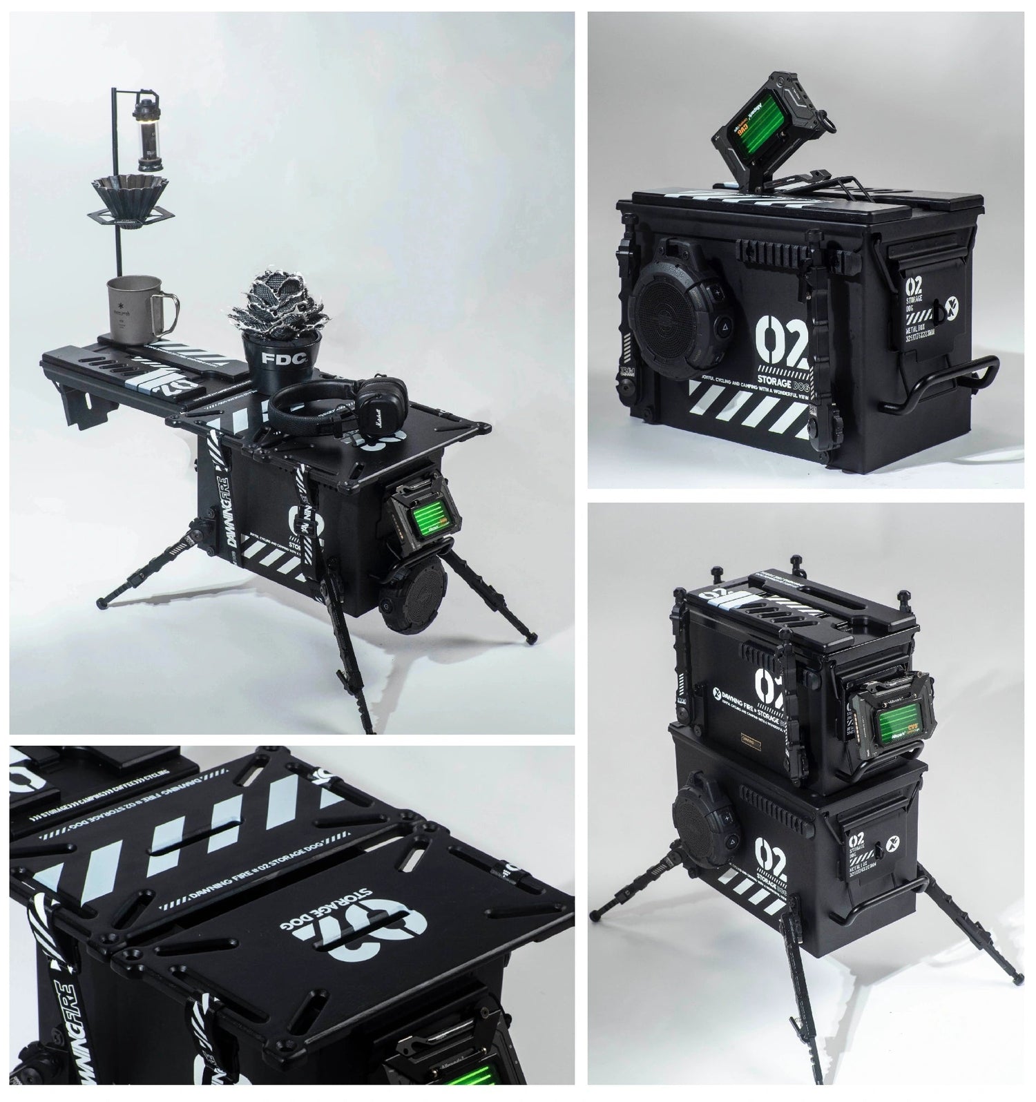 収納犬用タクティカルキャンプボックス - アーミーグリーン