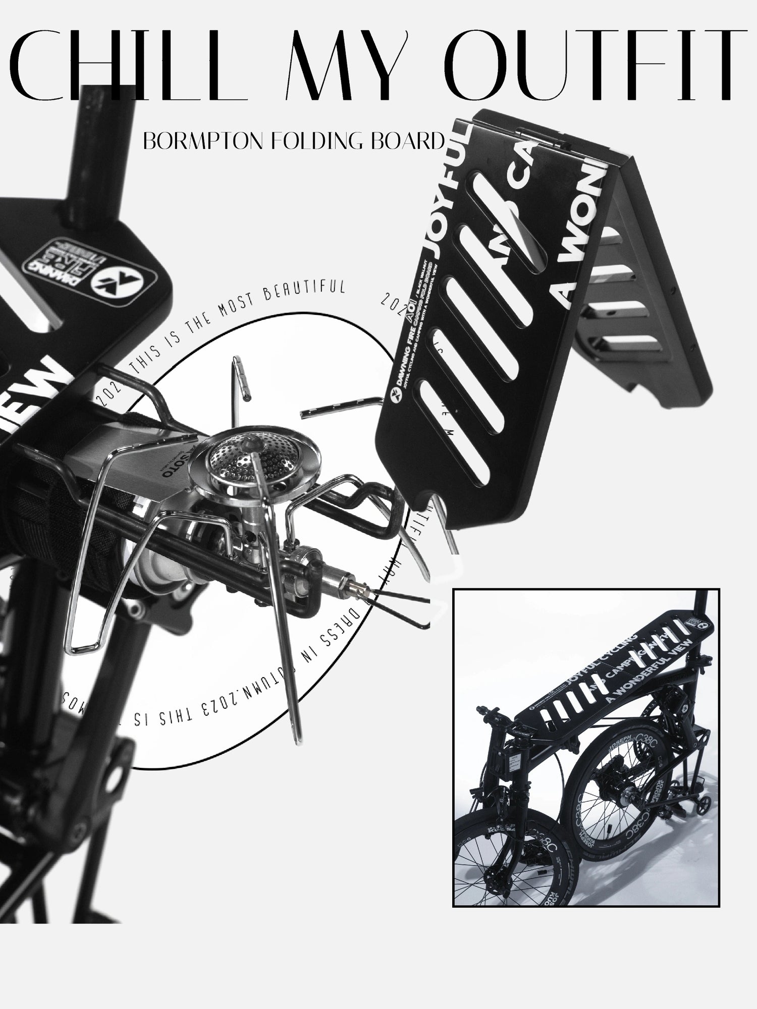 ブロンプトン 自転車テーブルボード – ブラウン